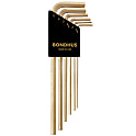 ゴールドガード加工（14K）六角ロングL-レンチセット（ミリ）