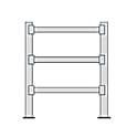 パレットラック 2トン 2500×1100×H4000 3段 単体