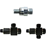 Hose connection fitting for nitrogen filling connection / hose connector / type M6/M8