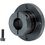 Shaft holders / round flange, square flange, round flange flattened on both sides / slotted