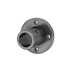 Shaft holders / round flange, square flange, two-sided flattened round flange / one-piece