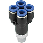 One-Touch Couplings / Manifold / Double Y-Shaped / Threaded