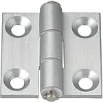 Flat hinges / conical countersinks / demountable / POM bush / extruded aluminium / MISUMI