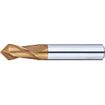 TS coated carbide chamfering end mill, 2-flute / short model