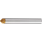 TS Coated Carbide Chamfering End Mill for Stainless Steel Machining, 2-Flute / No Side Blade