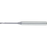 CRN Coated Carbide Long Neck Ball End Mill for Copper Electrode Machining, 2-Flute / Stub, Long Neck Model