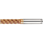 AS Coated Powdered High-Speed Steel Roughing End Mill, 45° Spiral / Regular, Center Cut