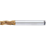AS Coated Powdered High-Speed Steel Roughing End Mill, Short, Long Shank, Center Cut