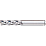 Powdered High-Speed Steel Roughing End Mill, Regular, Center Cut / Non-Coated Model