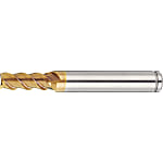 AS Coated Powdered High-Speed Steel Square End Mill, 3-Flute, 50° Spiral, Short