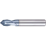 TiCN Coated Powdered High-Speed Steel Chamfering End Mill, 2-Flute, Short