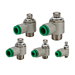 AS*2*1-F, Speed Controller, One-touch Fitting, Elbow (Metal Body)