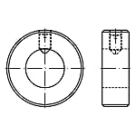 Set collars / steel / grub screw / DIN 705 / 00705000