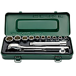 Socket Wrench Set (12 Sided Type / 12.7 mm Insertion Angle)
