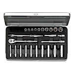 Socket wrench set (6 sided type / 6.3 mm Insertion Angle)
