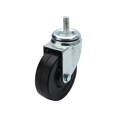 Economy Rubber Swivel Screw-In Caster