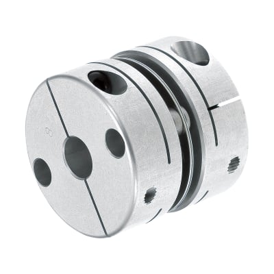 19 to 20mm Bore Servo Motor Flexible Coupling 44mm OD 48mm OAL Clamp Style Aluminum Alloy 
