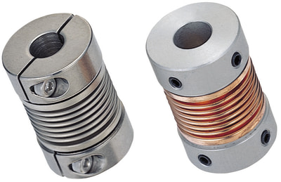 Ruland BS26-8-8-A 2024 or 7075 Aluminum Hubs Bellows Coupling Set Screw Style 1.625 OD 0.500 x 0.500 Bores