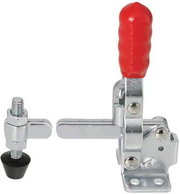 Vertical Hold-Down Toggle Clamps - Flange Base, Tightening Force 2205 N