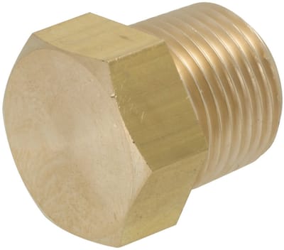 Anderson Metals 38109 Red Brass Pipe Fitting 2 Male Pipe Cored Plug 
