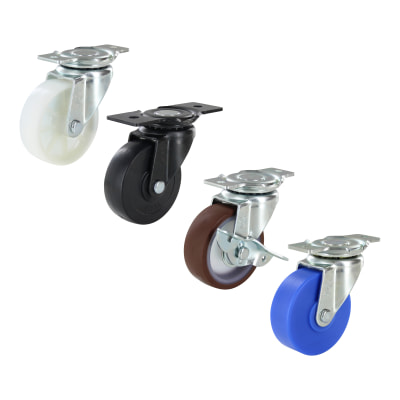 アルミフレーム用キャスタ 2点取り付けタイプ