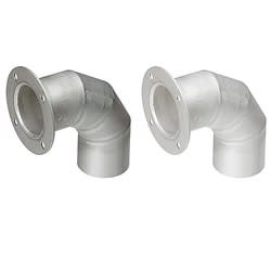 【クリーン洗浄品】ダクトホース・アルミダクトホース用配管部品　エルボ