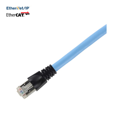 EtherNet/IP, EtherCAT対応 CAT5e STP (単線・二重シールド) LANケーブル (FNEC-SFTPC5E-S-SB-1)