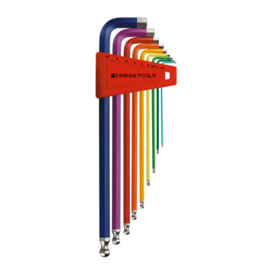 PB Swiss Tools PB 212H10RB with Colour Ball-end short Hex Wrench 1.5-10mm Set