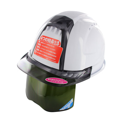 TOYO Venti Plus No.391F Helmet with Shield, With Styrol